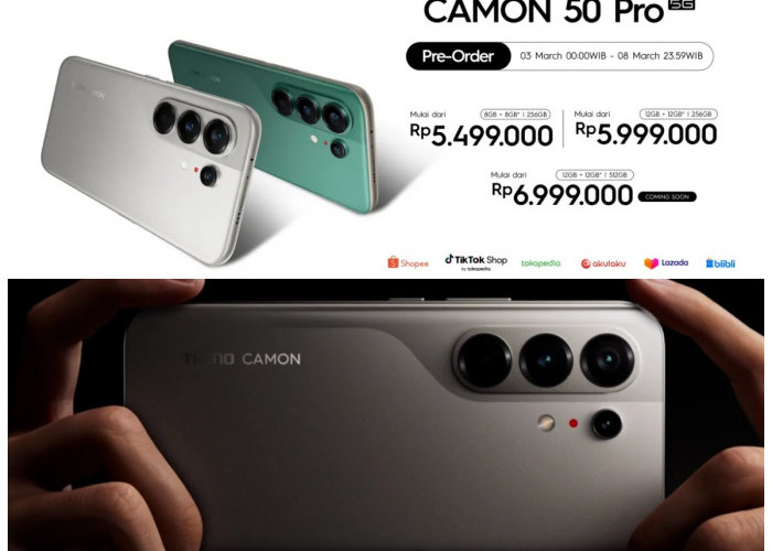 Tecno Camon 50 Pro Meluncur di Indonesia, Andalkan Kamera Tajam dan Performa Kencang dengan Harga Terjangkau