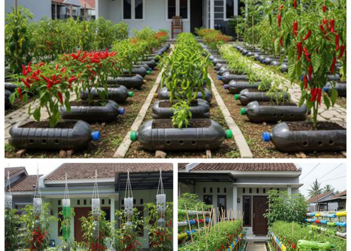 Modal Botol Bekas, Halaman Jadi Cantik! 8 Inspirasi Kebun Cabai Kekinian!