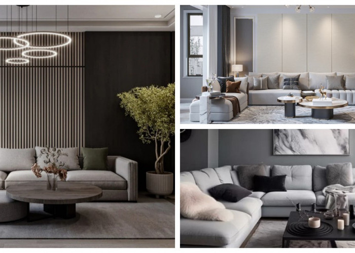 Elegan dan Kekinian! 7 Inspirasi Ruang Tamu Modern dengan Perpaduan WPC Abu-abu