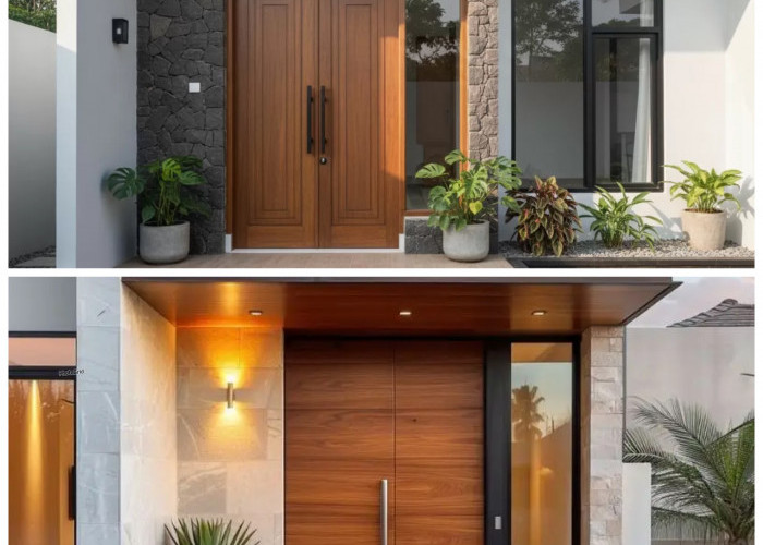 7 Model Pintu Kayu Minimalis Panel Tegas 2026, Tampilan Depan Rumah Langsung Naik Kelas!