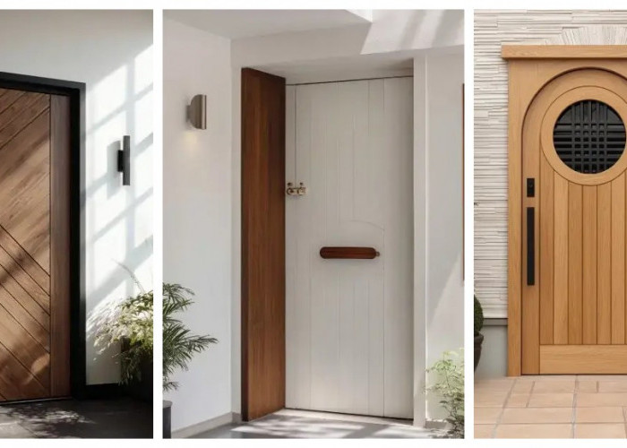 13 Model Pintu Depan Rumah 1 Pintu Minimalis dan Kekinian, Bikin Tampilan Rumah Makin Stylish