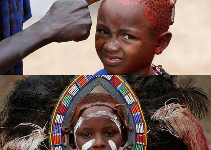 Gaya Rambut Suku Maasai di Kenya Ketika Rambut Merah Oker Jadi Tanda Keperkasaan
