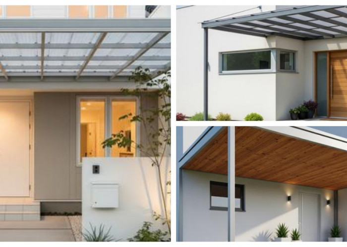 9 Inspirasi Desain Tampak Depan Rumah Mungil dengan Canopy Baja Ringan: Modern, Fungsional, dan Estetis