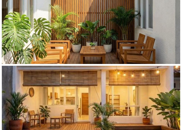 Sentuhan Alam yang Elegan! 5 Ide Dekorasi Teras Nuansa Kayu untuk Hunian Mewah dan Menyegarkan