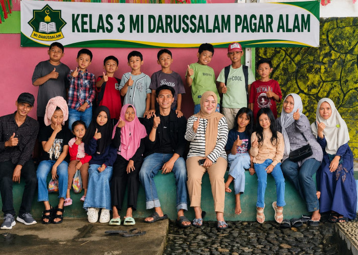 Riuh Tawa di Kolam Beghendam, Siswa MI Darussalam Pagar Alam Lepas Penat Usai Ujian
