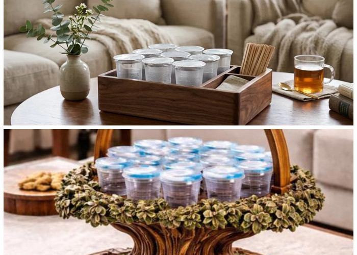 10 Desain Wadah Air Mineral Gelas Berbahan Kayu yang Estetik, Cocok untuk Hunian Modern Berkelas