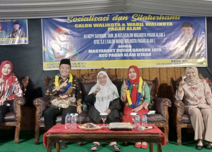 Dialogis Paslon 01 Hepy-Efsi, Warga Bangun Jaya BerSATU Untuk Pagaralam Lebih Baik