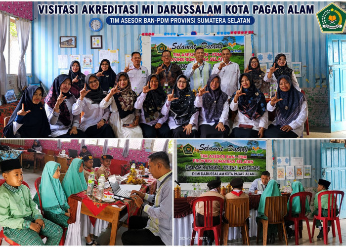 Semangat Akreditasi, MI Darussalam Pagar Alam Sambut Tim Asesor BAN-PDM Provinsi dengan Antusias