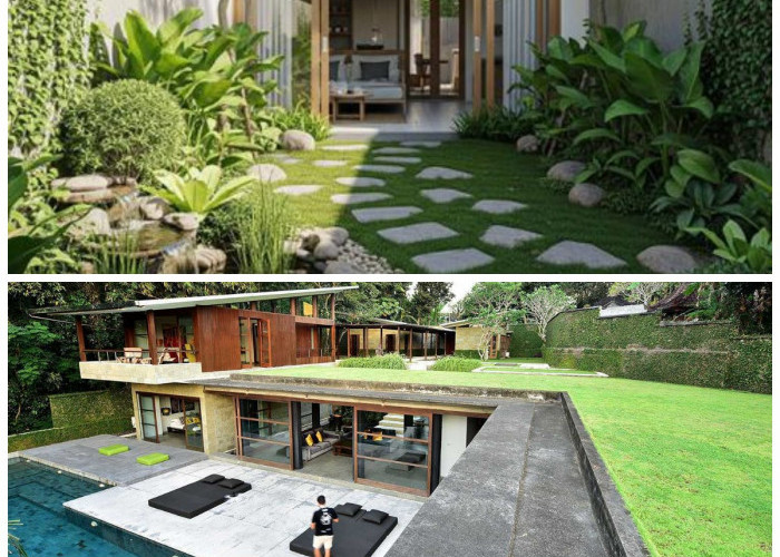 7 Inspirasi Taman Belakang Rumah Bergaya Villa Bali, Lahan Kecil Tetap Terasa Tropis dan Mewah