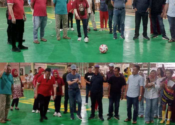 Hj. Hepy Safriani dan Efsi Resmi Buka Turnamen Futsal HEPI CUP 2024