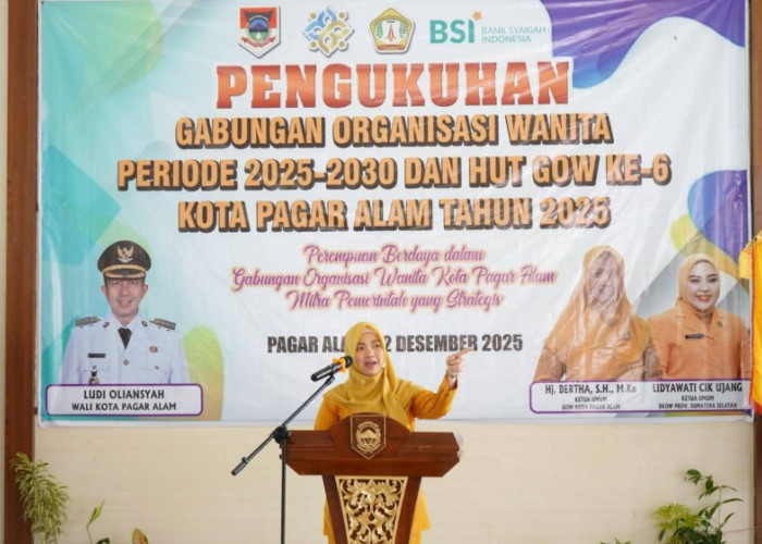 Wawako Pagar Alam Hj Bertha Emban Amanah Ketua GOW Pagar Alam