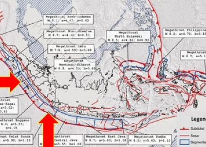 Wilayah RI Dikepung Gempa Megathrust, Ada Yang Berkekuatan Magnitudo 9,2