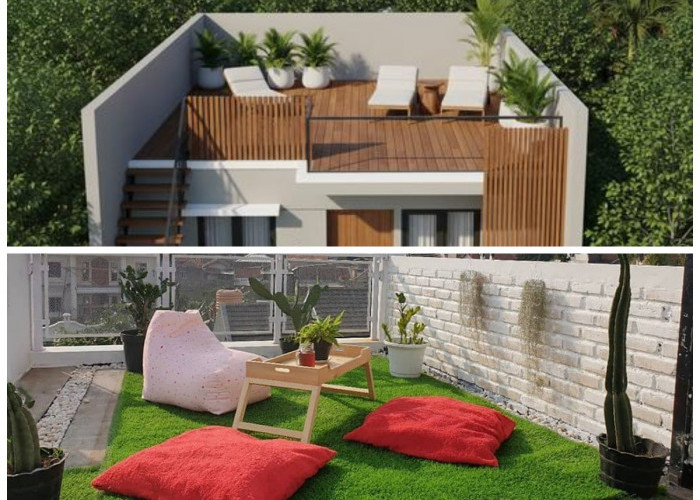 7 Ide Desain Rooftop Minimalis Rumah 2 Lantai yang Bikin Betah Nongkrong Seharian!