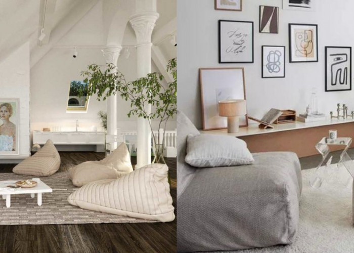 Desain Ruang Tamu Tanpa Sofa yang Minimalis Modern, Tetap Nyaman dan Stylish!