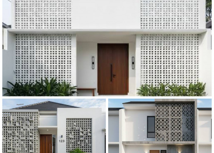 7 Inspirasi Roster + Dinding Putih untuk Fasad Rumah Minimalis yang Clean & Premium!