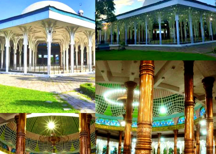 Jadi Icon dan Sempurnakan Filosofi. Begini Keagungan dan Megahnya Masjid 1000 Tiang  Jambi