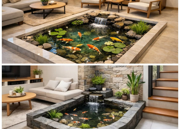5 Ide Desain Kolam Ikan di Dalam Ruang Tamu: Bikin Suasana Adem dan Jadi Spot Healing Paling Berkelas