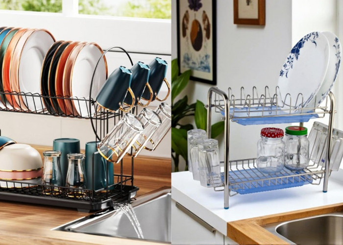 Inspirasi Rak Piring Kaca Minimalis yang Bikin Dapur Kecil Terlihat Luas!