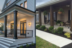 Model Tiang Teras Rumah Minimalis dari Kayu, Simpel tapi Bikin Fasad Makin Hangat!