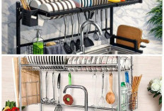 Dapur Lebih Bersih dan Tertata: Inspirasi Rak Piring di Area Wastafel yang Praktis