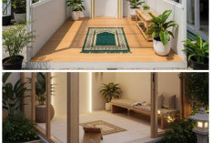 Suasana Khusyuk di Rumah: 6 Desain Mushola Semi Outdoor Minimalis dengan Partisi Estetik