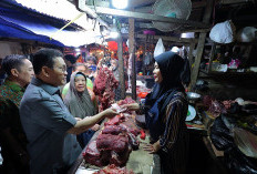 Sidak di Pasar KM 5 Palembang, Mendag Pastikan Harga dan Stok Sembako Aman Jelang Ramadhan