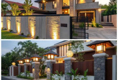 5 Inspirasi Pagar Tembok dengan Lampu Hias, Bikin Tampilan Rumah Lebih Elegan dan Berkelas
