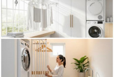 9 Cara Cerdas Menyiasati Jemuran Tersembunyi Tanpa Menghalangi Cahaya di Ruang Cuci Kecil