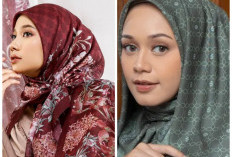Tampil Manis dan Elegan! Inspirasi Jilbab Segiempat Motif Bunga untuk Pemilik Wajah Bulat