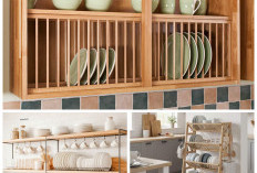6 Rak Piring Kayu Estetik yang Bikin Dapur Auto Rapi dan Makin Homey!
