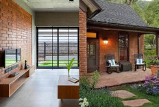 Rumah Estetik dengan Dinding Bata Merah, Cocok untuk Hunian Modern!