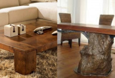 Meja Kayu Minimalis untuk Ruang Tamu, Perpaduan Natural dan Modern!