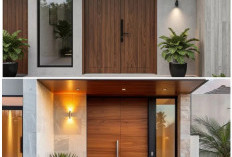 7 Inspirasi Pintu Kayu Minimalis Panel Tegas yang Bikin Rumah Auto Mewah!