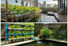 Kebun Sayur di Atas Kolam Ikan: Rumah Hijau Modern yang Menyatu dengan Alam