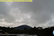 Gunung Dempo Berstatus Waspada, Tremor Menerus Terekam Sepanjang 26 Desember 2025