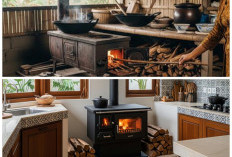 Desain Dapur Tungku Kayu Minimalis: Perpaduan Tradisional dan Fungsional yang Bikin Rumah Lebih Hangat
