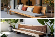 10 Inspirasi Teras Rumah Minimalis dengan Kursi Kayu Panjang yang Estetik dan Instagramable