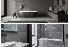 4 Ide Desain Kamar Mandi Nuansa Abu-Abu untuk Tampilan Minimalis dan Elegan
