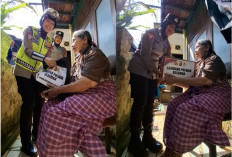 Komitmen Polri Melayani, Polwan Baksos Berbagi dengan Masyarakat Pagar Alam