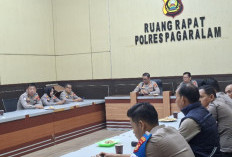 Perkuat Pengawasan Internal Polri, Kapolres Pagar Alam Ikuti Taklimat Wasrik Polda Sumsel 
