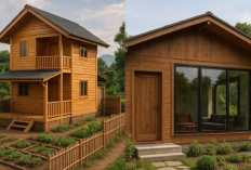 Rumah Kayu Minimalis di Kampung, Sederhana dengan Kebun Mini yang Menawan!