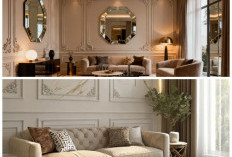 13 Inspirasi Wall Moulding Modern yang Bikin Ruang Tamu Minimalis Makin Elegan