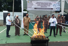 Lapas Pagar Alam Hadiri Pemusnahan Barang Bukti di Kejaksaan, Wujud Sinergi Penegakan Hukum