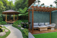 Taman Belakang Rumah dengan Gazebo Tropis, Suasana Liburan Setiap Hari!