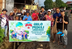 Aksi Nyata Pemuda, Komunitas OBLO Gandeng Warga dan Polisi Bersihkan Lingkungan Bangun Rejo
