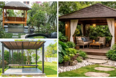 Nuansa Resort di Rumah! 7 Inspirasi Kebun Mini Dekat Gazebo Belakang