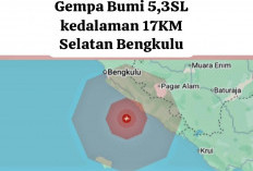 Gempa M 5.3 di Bengkulu Selatan Getarkan Gunung Dempo