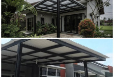 7 Inspirasi Kanopi Rangka Hitam Doff ala Rumah Urban: Rahasia Fasad Rumah Mewah Kekinian