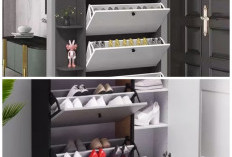 Solusi Area Pintu Tak Sempit Lagi, Ini 6 Model Lemari Sepatu Ramping dan Fungsional