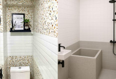 Kamar Mandi Minimalis Modern dengan Bak Mandi Teraso, Bikin Tampilan Lebih Berkelas!